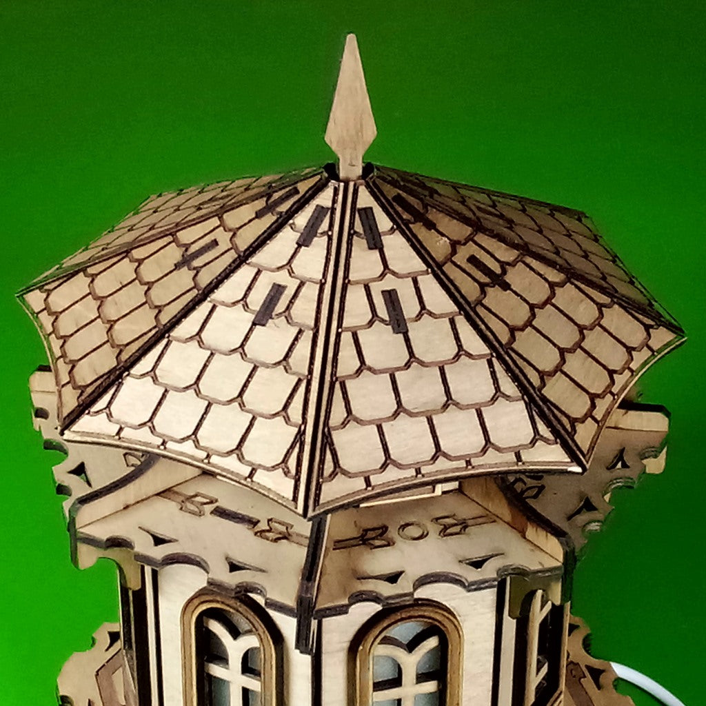 Wooden Fairy Tale Castle Night Light, Kids Room Decor, Nursery Table Lamp
