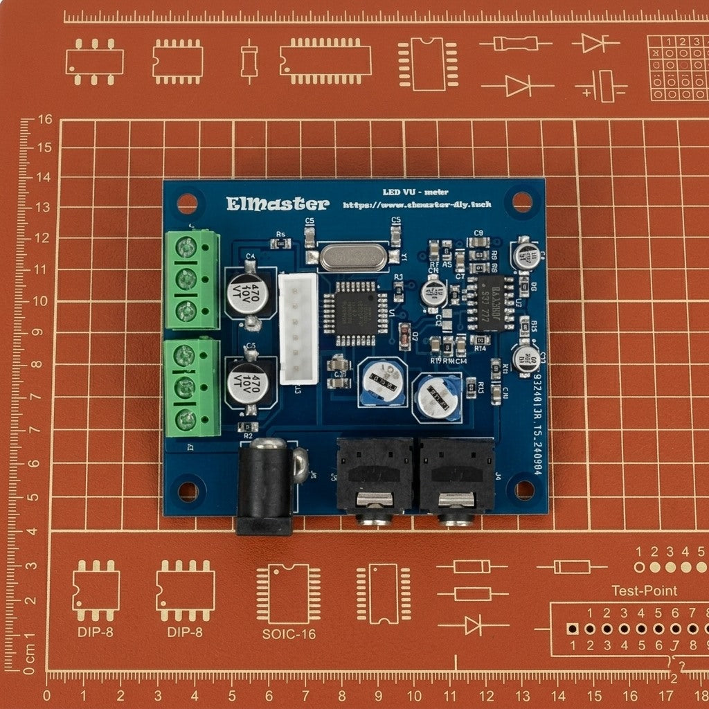 Electronic module for self-assembly of a sound level indicator
