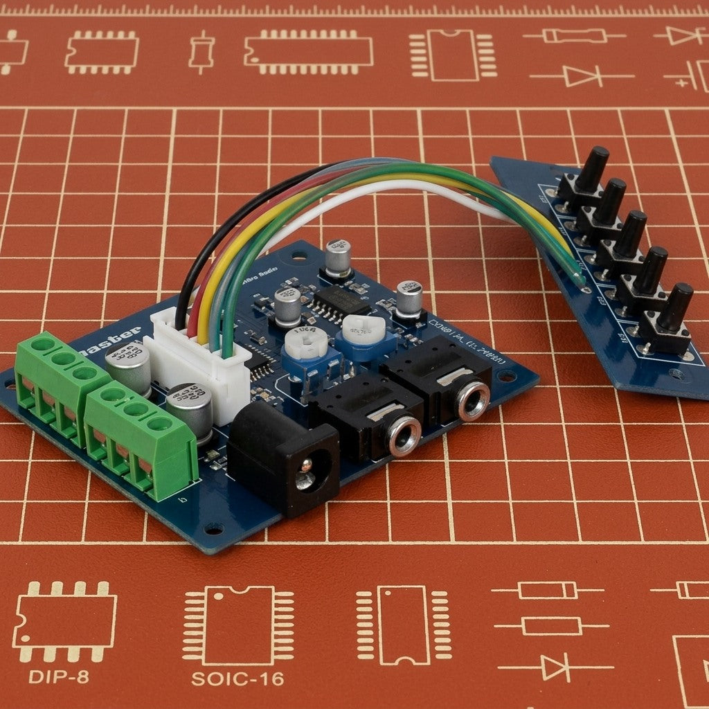 Electronic module for self-assembly of a sound level indicator