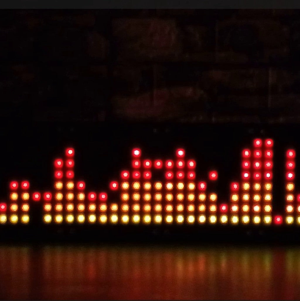 Mini LED-SV32 retro LED audio spectrum analyzer | 32-band music reactive RGB matrix 32x8