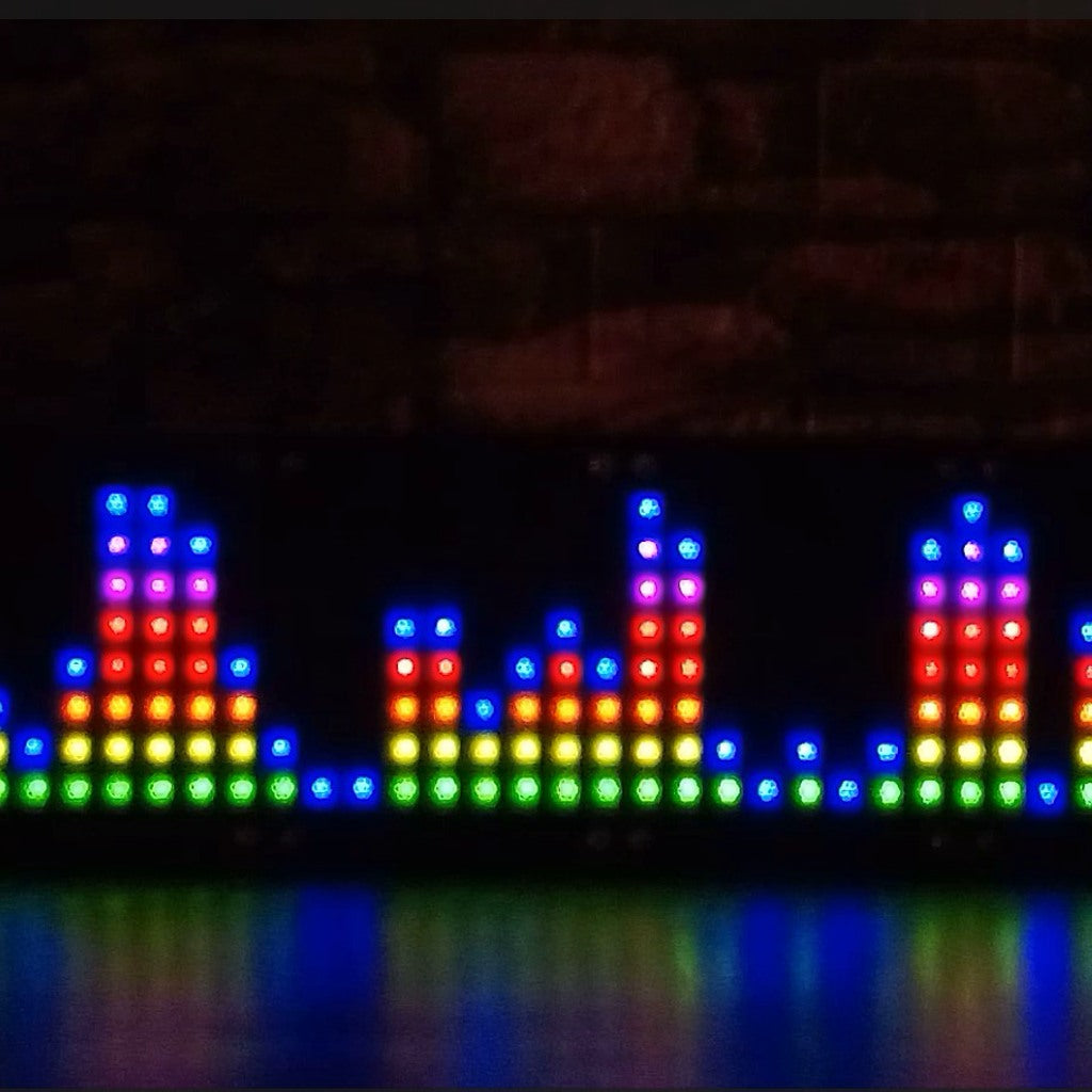 Mini LED-SV32 retro LED audio spectrum analyzer | 32-band music reactive RGB matrix 32x8