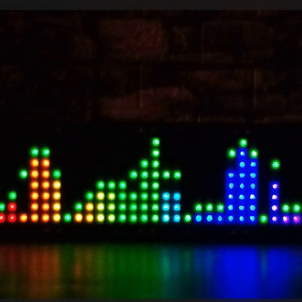 Mini LED-SV32 retro LED audio spectrum analyzer | 32-band music reactive RGB matrix 32x8