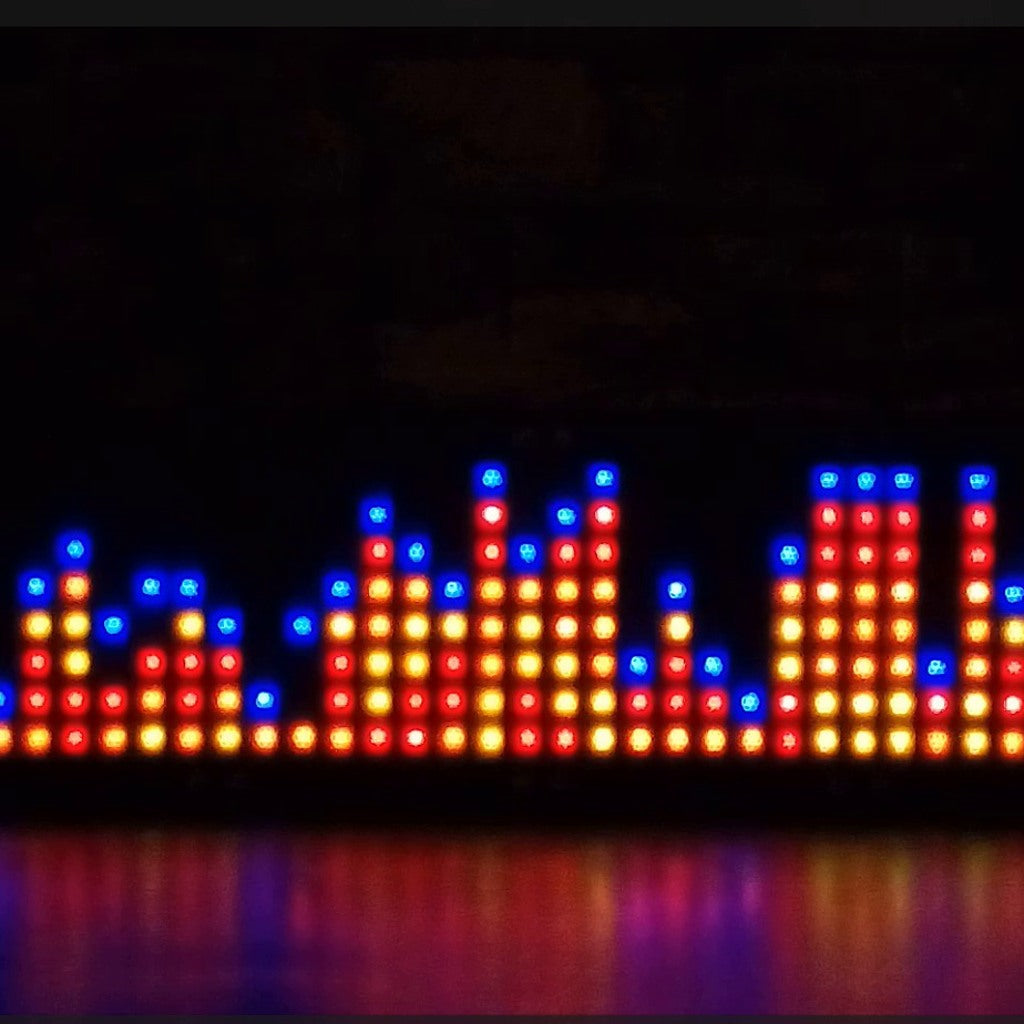 Mini LED-SV32 retro LED audio spectrum analyzer | 32-band music reactive RGB matrix 32x8