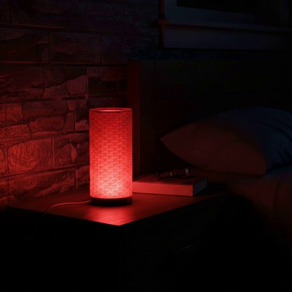 Cylindrical "Kumiko" RGB LED Night Light / Desk Lamp (Copper Edition)