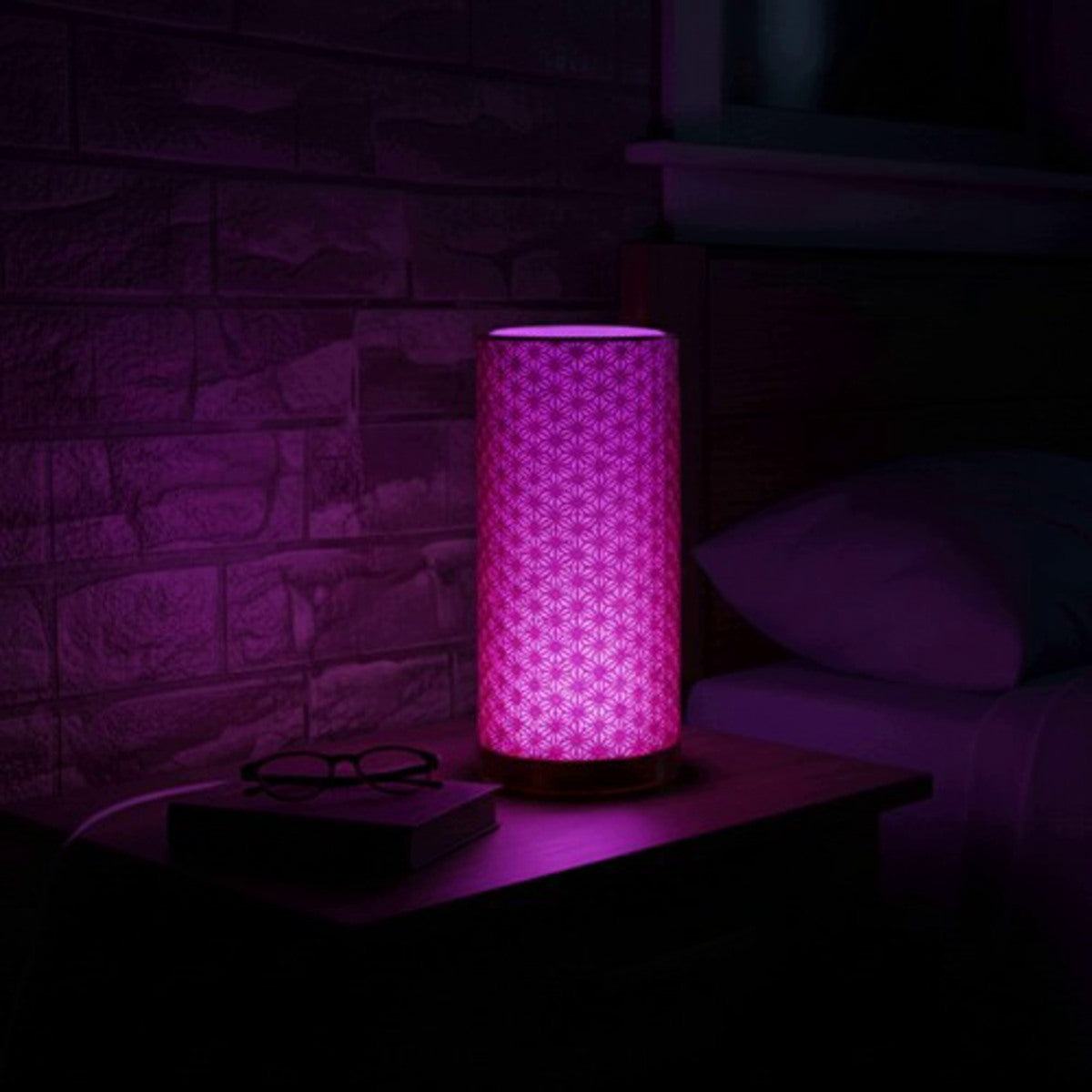 Cylindrical "Kumiko" RGB LED Night Light / Desk Lamp (Copper Edition)