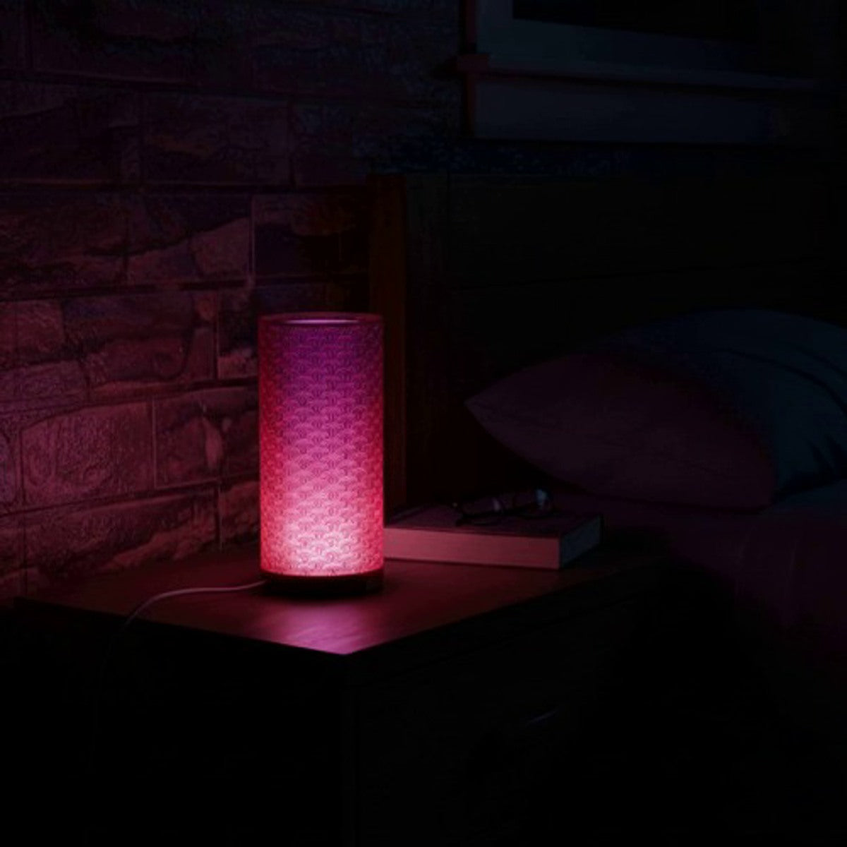 Cylindrical "Kumiko" RGB LED Night Light / Desk Lamp (Copper Edition)