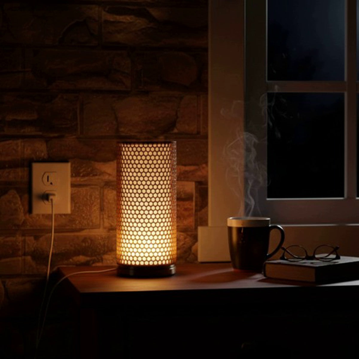 Elegant Mesh Lantern: 3D-Printed Warm Ambient Night Light